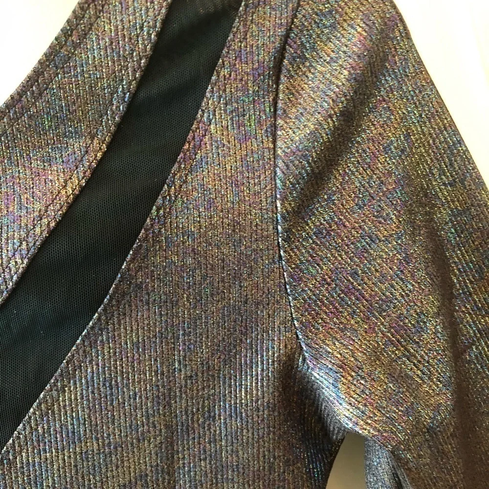 Koral Metallic One Sleeve Bodysuit - Picture 5 of 16